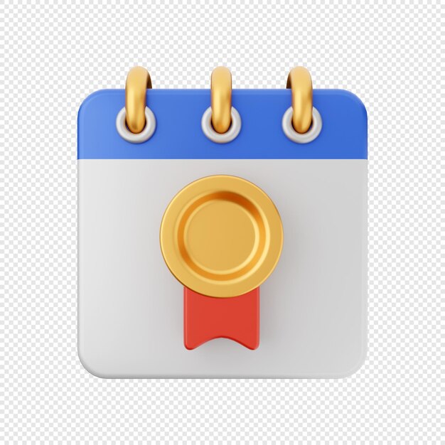 3d calendar date schedule icon illustration