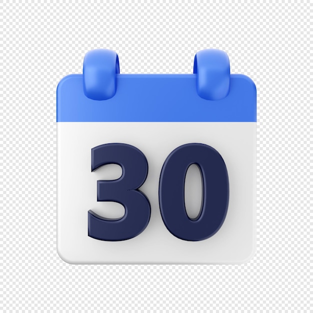 3d calendar date and time icon illustration