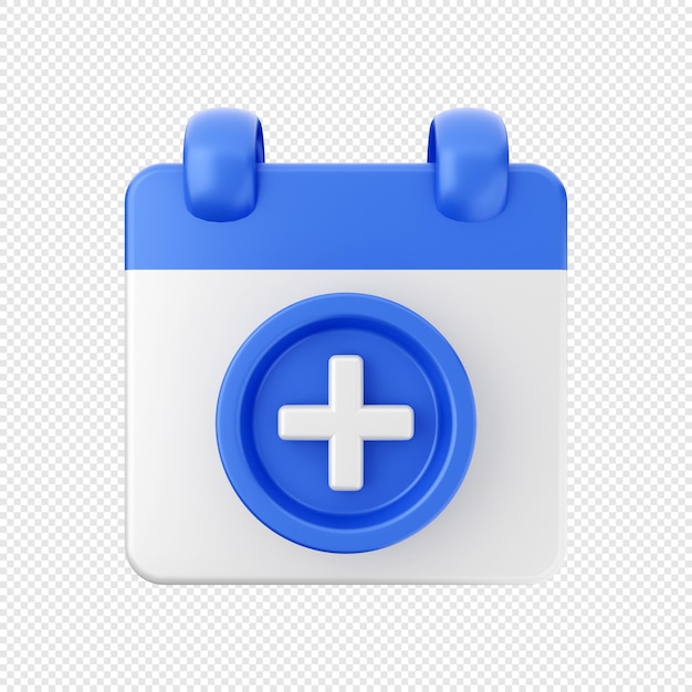 PSD 3d calendar date and time icon illustration