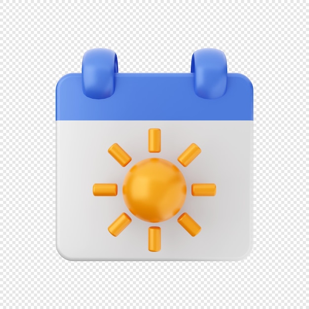 PSD 3d calendar date and time icon illustration