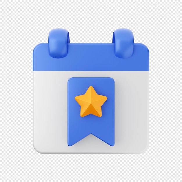 3d calendar date and time icon illustration