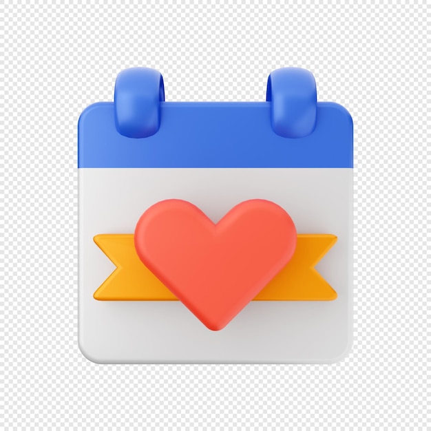 3d calendar date and time icon illustration