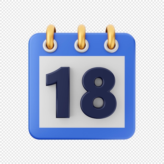 3d calendar icon date schedule illustration