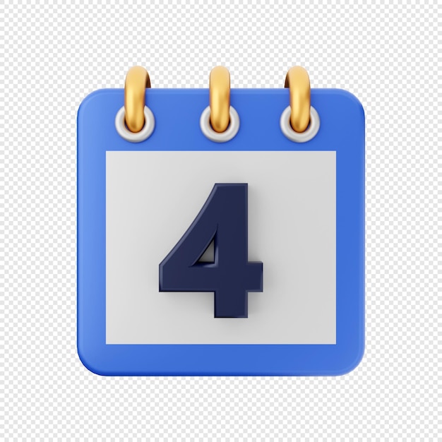 3D Calendar icon date schedule illustration