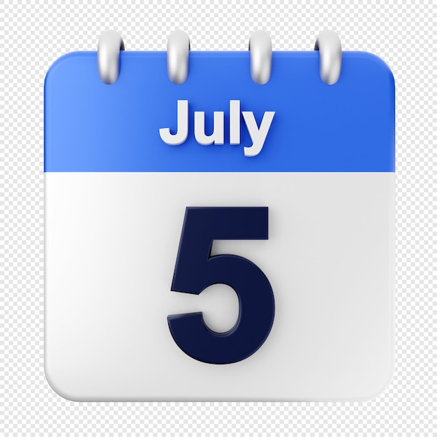 PSD 3d calendar icon illustration render