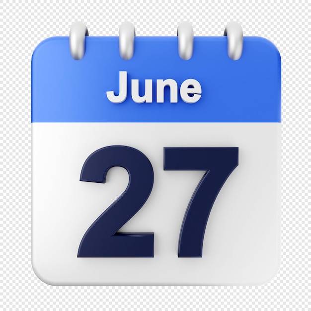 PSD 3d calendar icon illustration render