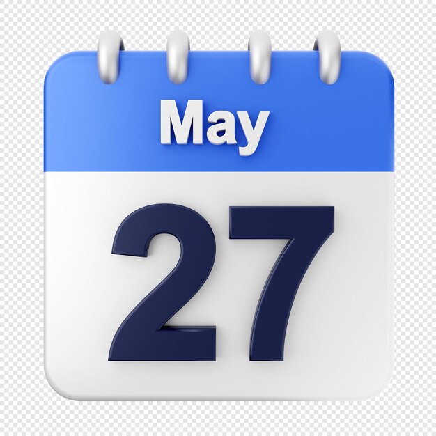 PSD 3d calendar icon illustration render