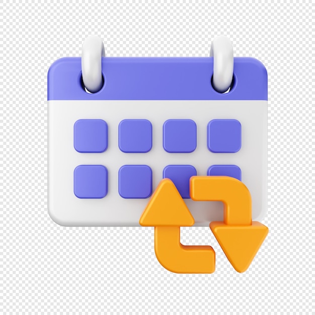 PSD 3d calendar icon illustration render