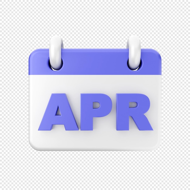 PSD 3d calendar icon illustration render