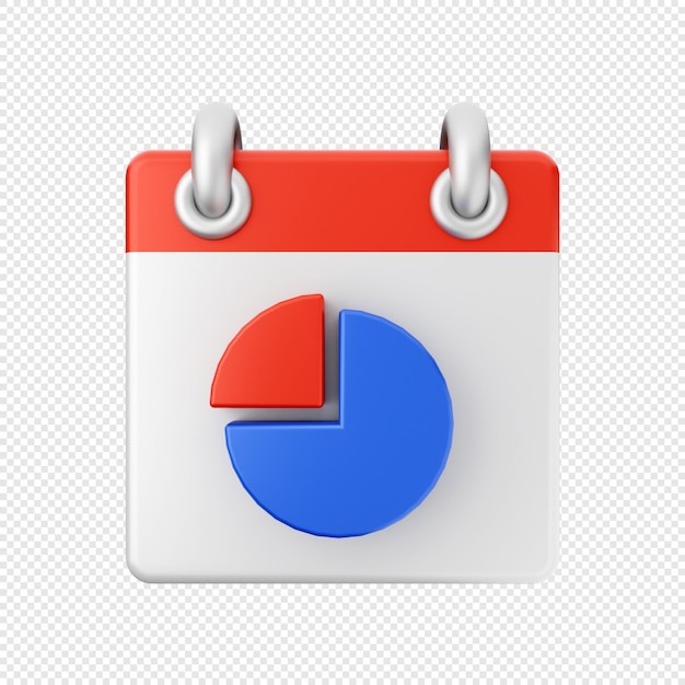 3d calendar icon illustration