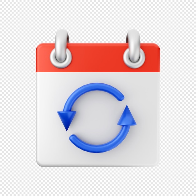 3d calendar icon illustration