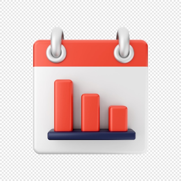 3d calendar icon illustration