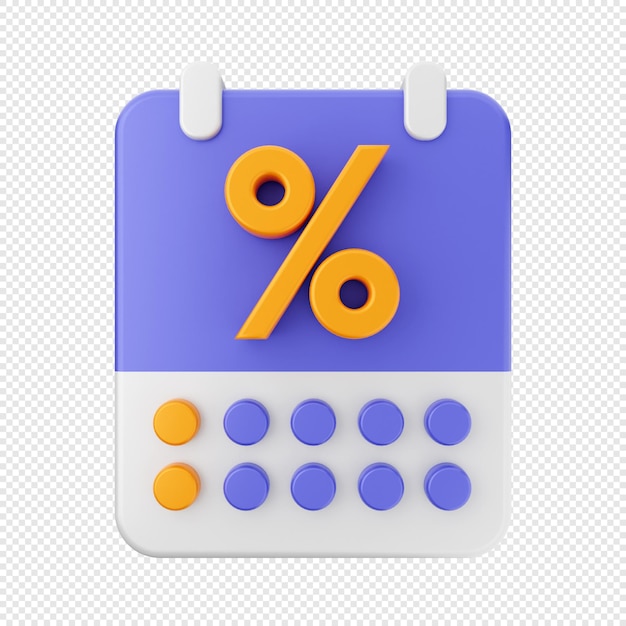 3d calendar icon illustration