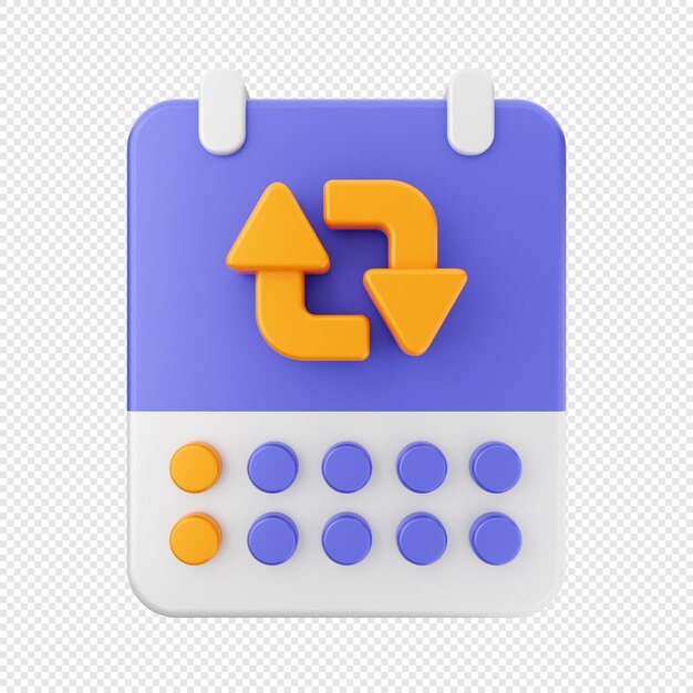 PSD 3d calendar icon illustration