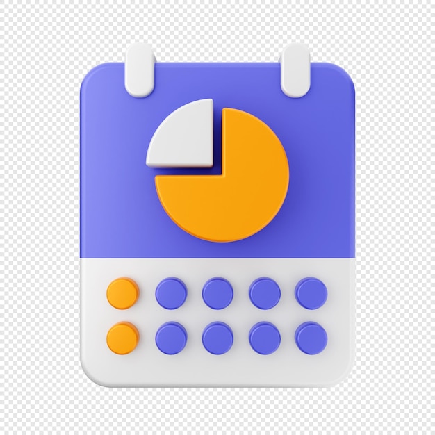 3d calendar icon illustration