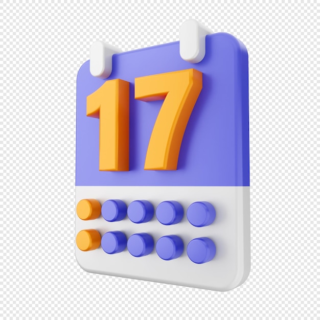 3d calendar icon illustration