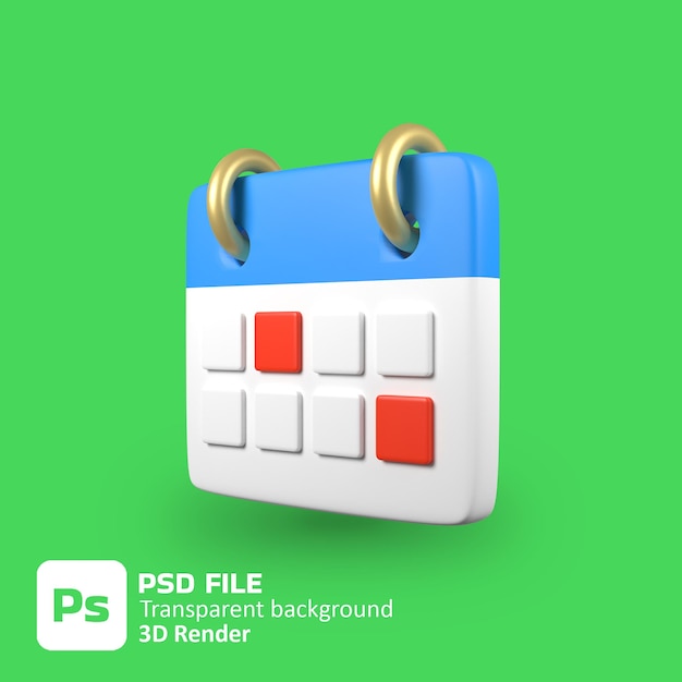 3d calendar icon