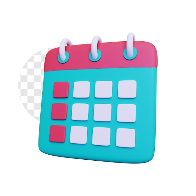 3d calendar icon