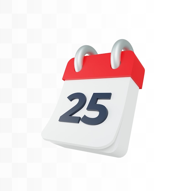 calendario 3d rendere icona illustrazione con trasparente sfondo,  produttività 21973255 PNG