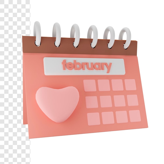 PSD 3d calendar romance