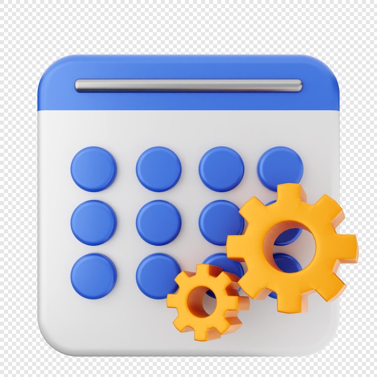 PSD 3d calendar setting
