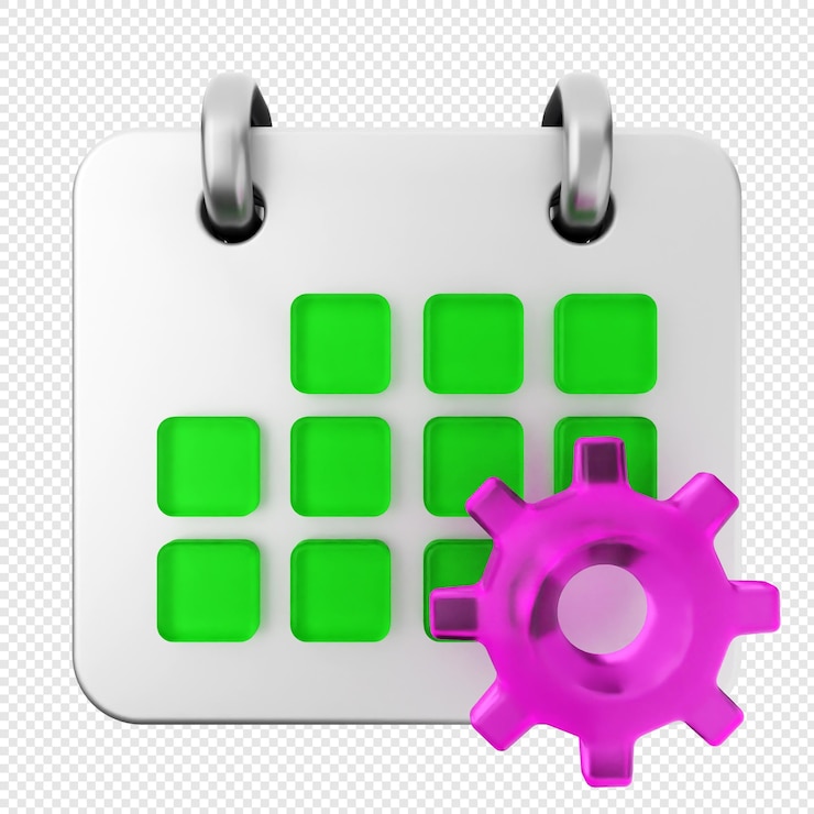 PSD 3d calendar setting