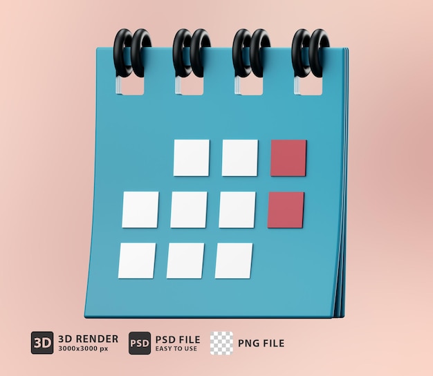 PSD 3d calender icon