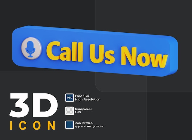 PSD 3d call button