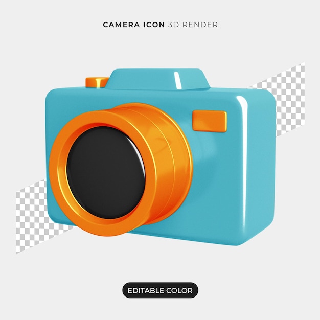 PSD 3d camera icon isolated