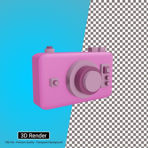 PSD icona della fotocamera 3d