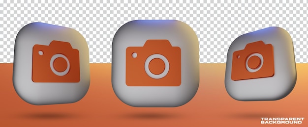 PSD 3d camera icon