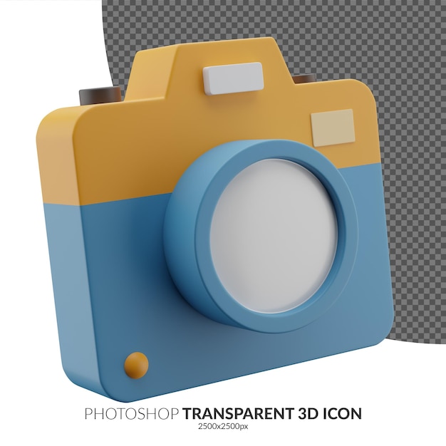 3D camera illustratie pictogram transparant