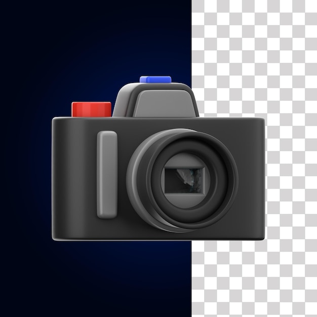 PSD 3d camera mirrorless illustration