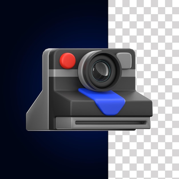 PSD illustrazione paraloide della fotocamera 3d
