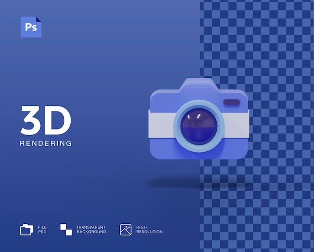 PSD 3d camera pictogram ontwerp