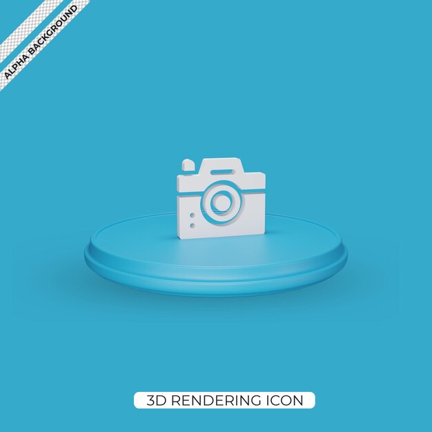 3d camera render icon isolated