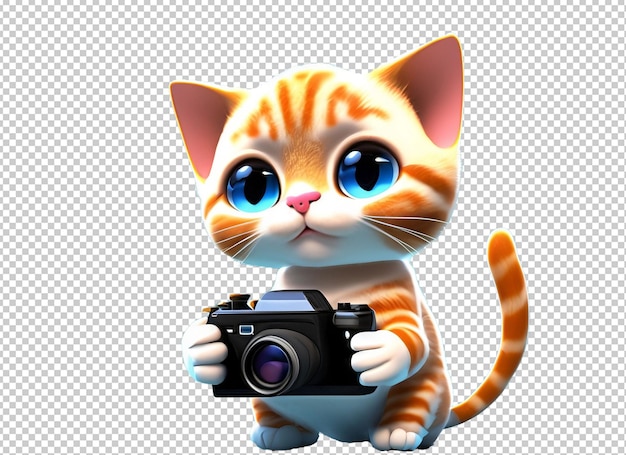 3d camera van de kattenholding