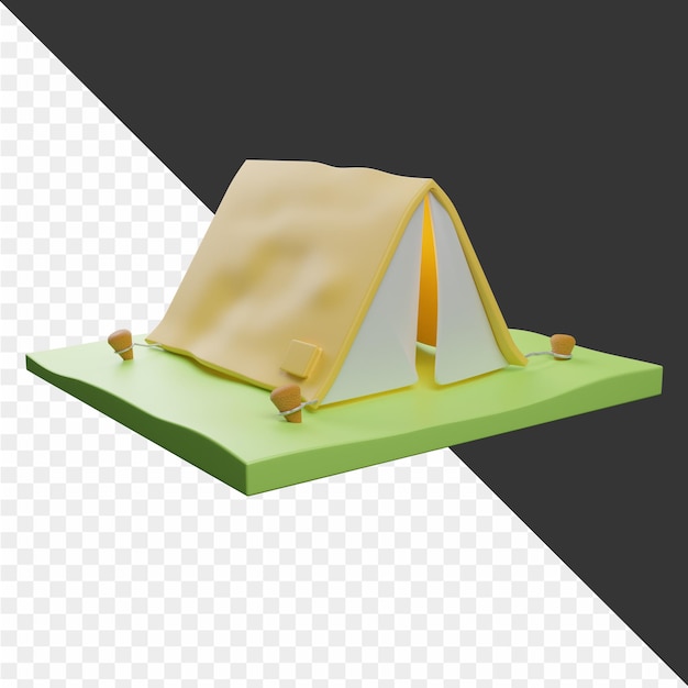 PSD 3d camp icon