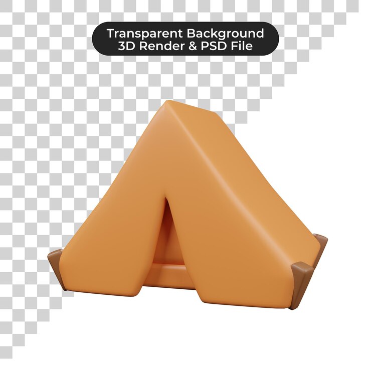 PSD 3d camping tent icon outdoor adventure and summer campingquot