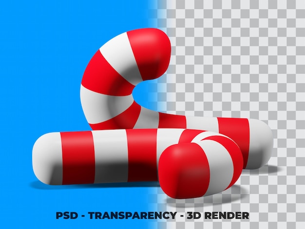 3D Candy Clipart с прозрачным моделированием рендеринга Премиум psd