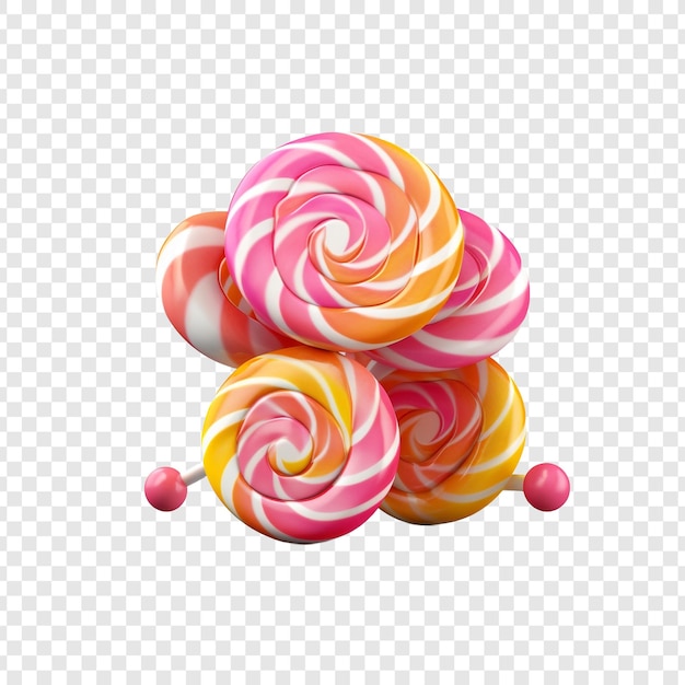 PSD 3d candy isolated on transparent background