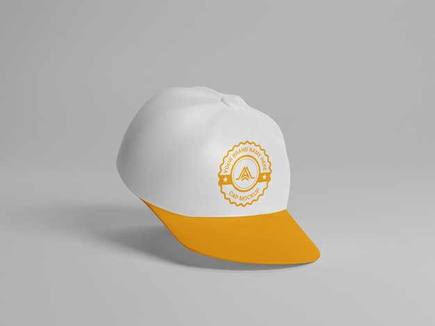 Cappello 3d con mockup del logo