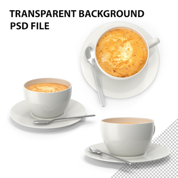 3D Cappuccino PNG