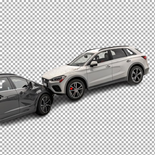 3d car crash transparent background