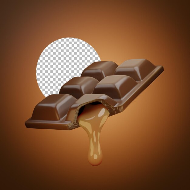 3d caramel chocolate