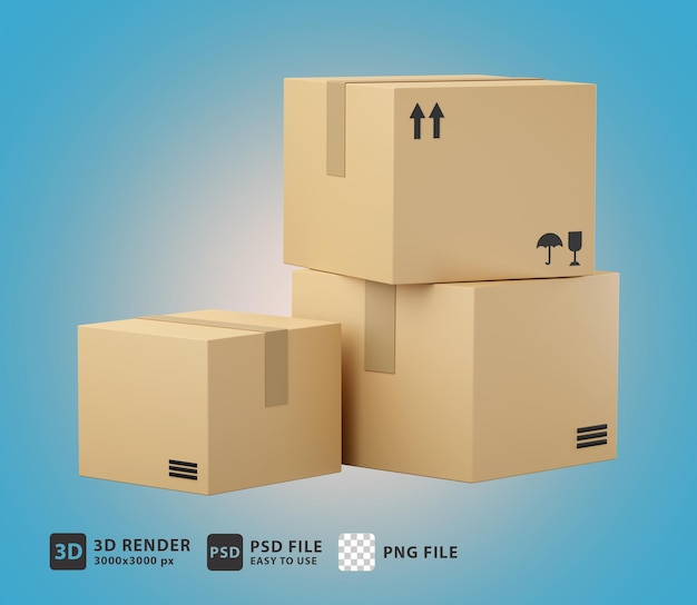 3d cardboard box
