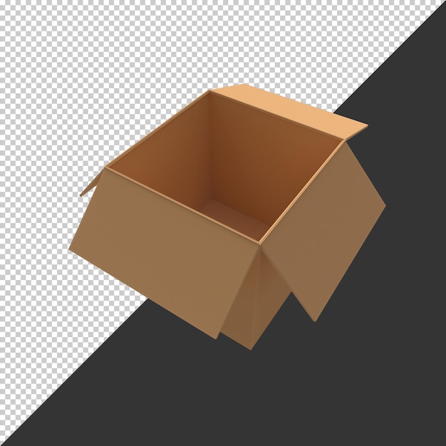 3d Cardboard Boxes, realistic carton box for packaging,  brown delivery carton illustration