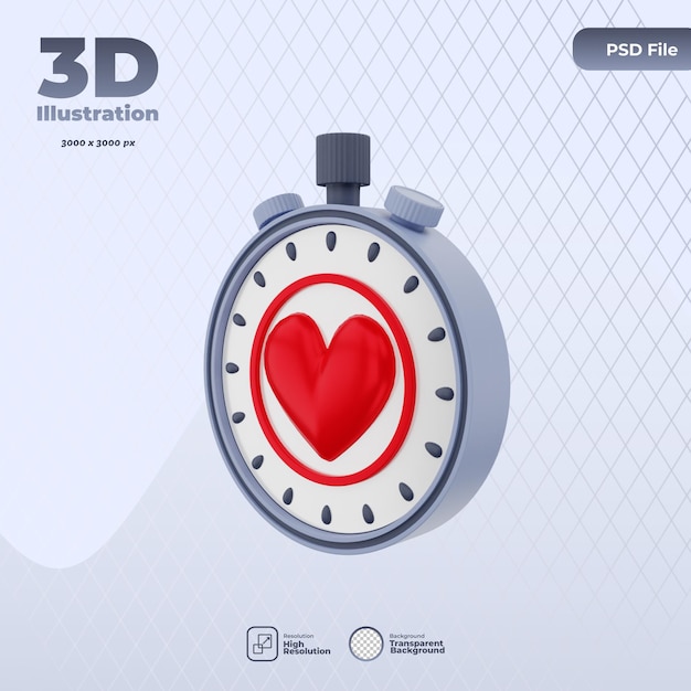 3D cardio workout icon illustration