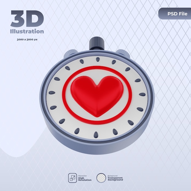 Illustrazione dell'icona di allenamento cardio 3d