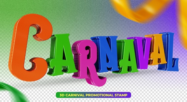 PSD 3d-carnavalstempel in brazilië om marketingcampagnes samen te stellen